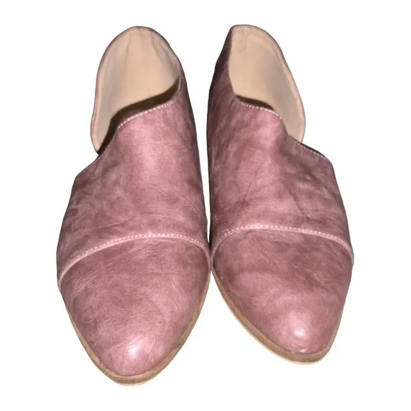 Beast Fashion Carter Buckle Blush Mauve Slip On Cutout Flat Loafer Bootie Vegan - Picture 7 of 10